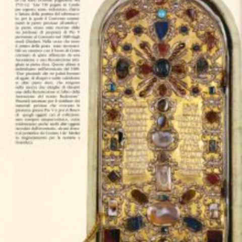 Portina di tabernacolo, argento, rame, pietre dure, cammei